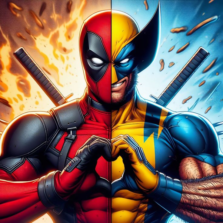 Colar Deadpool x Wolverine Best Friends